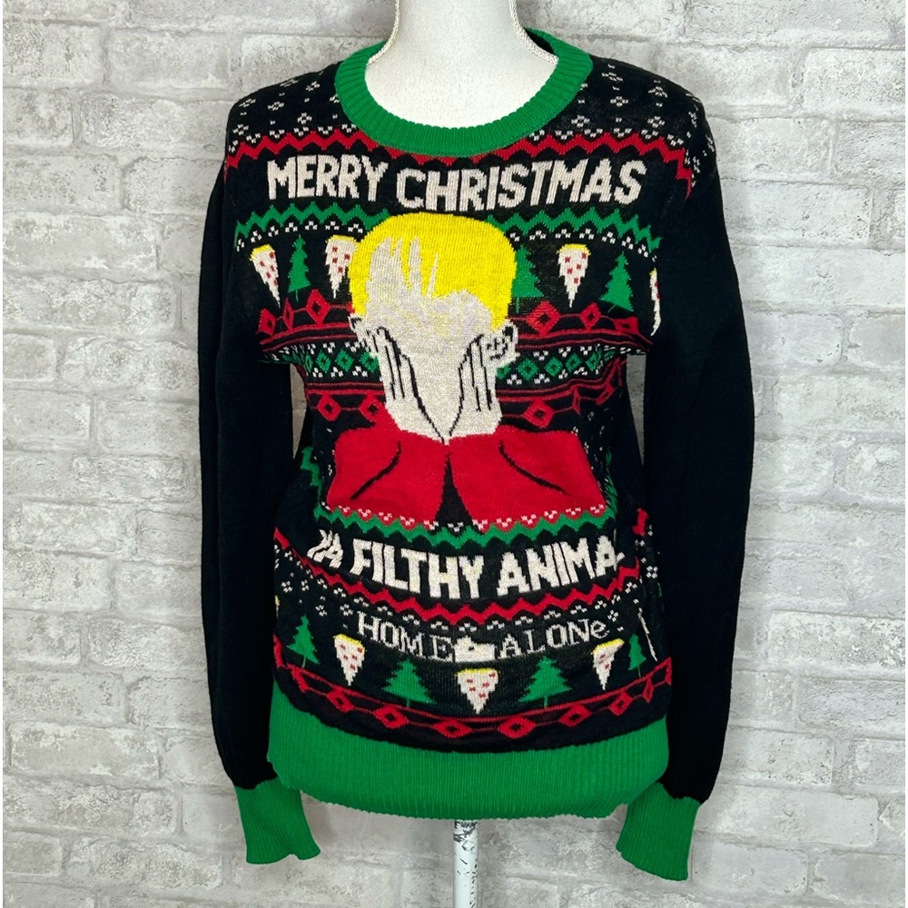 Home Alone Ya Filthy Animal Christmas Sweater size L